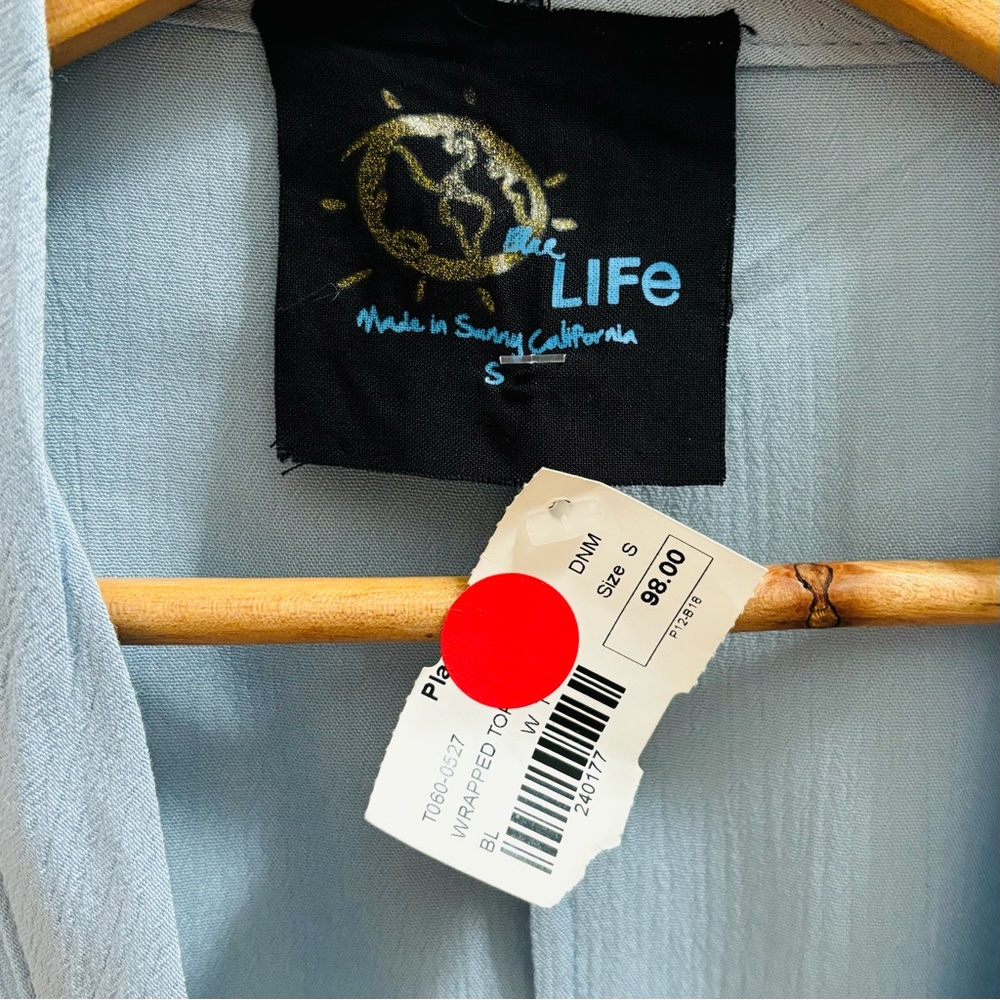 NWT Blue Life Long Sleeve Blue Top - Picture 8 of 8